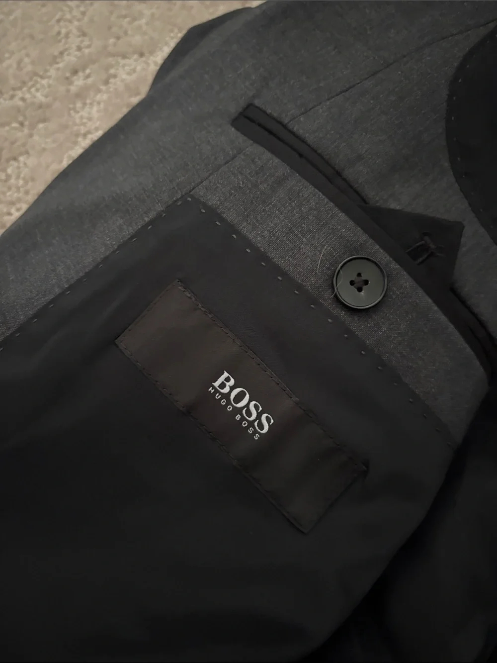 Hugo Boss Wool Classic Men's charcoal suit  Jacket and Pants